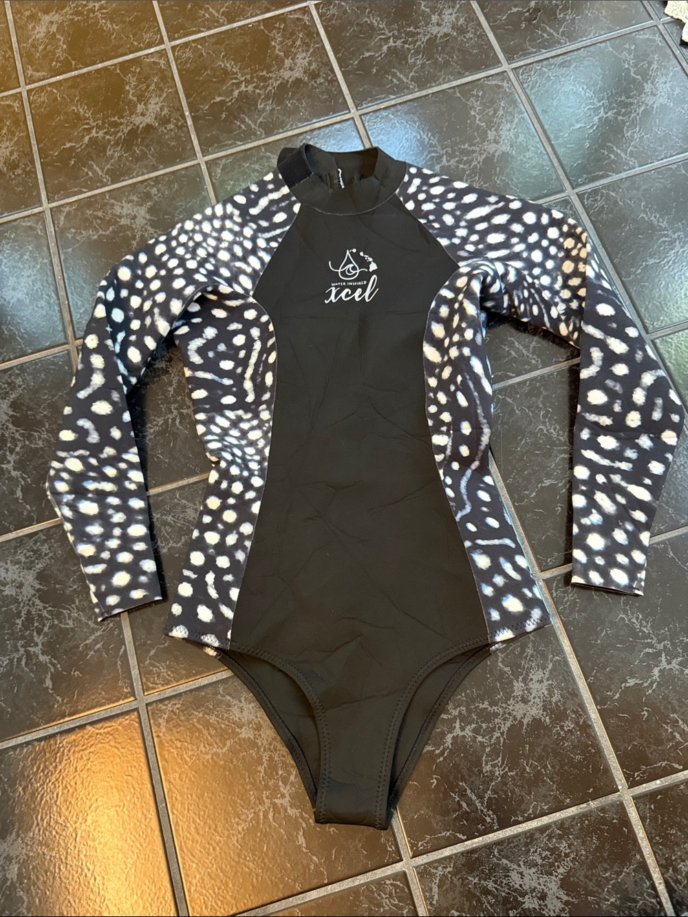 XCEL Ocean Ramsey whale shark Long-Sleeve One-Piece Rash Guard Swimsuit